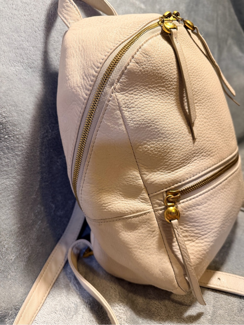 HOBO International Cliff Cream Leather Backpack with Gold Hardware - Picture 5 of 12